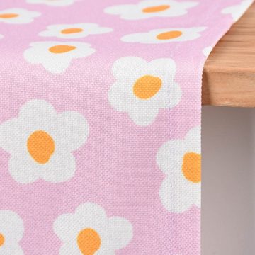 SCHÖNER LEBEN. Tischläufer Tischläufer Blumenmeer Kunstfaser pastelllila oder rosa weiß 40x140cm, pflegeleicht