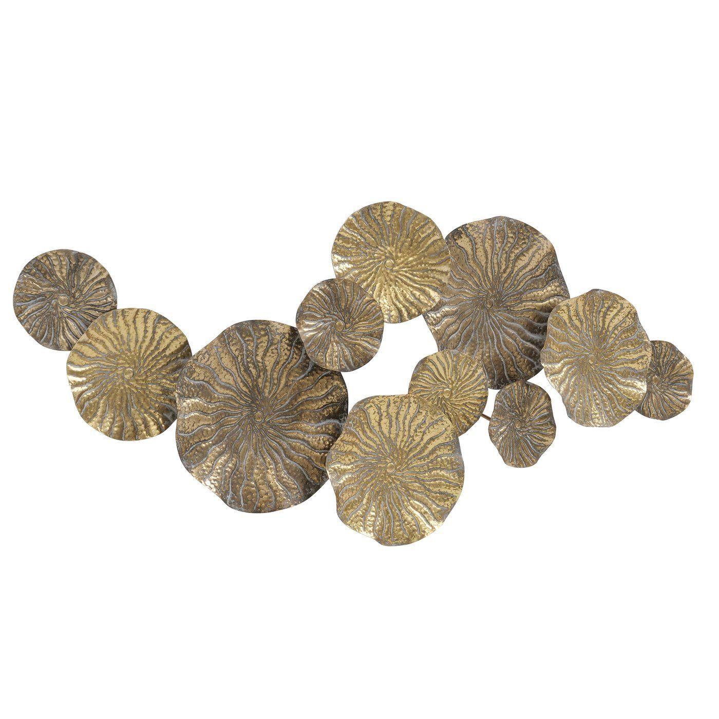 St) BOLTZE (1 braun/gold, Metall "Lilium" Glanz aus Kreise in Wanddekoobjekt