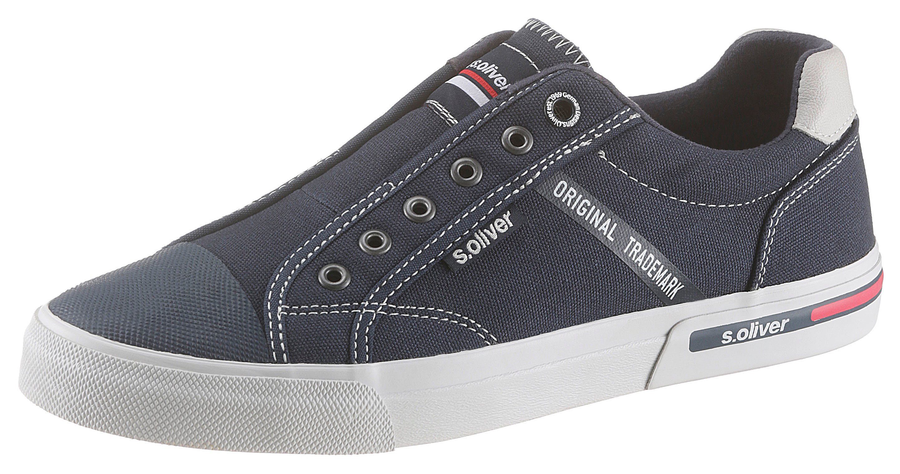 s.Oliver SlipOn Sneaker mit Gummizug, Lässiger Sneaker zum Schlupfen