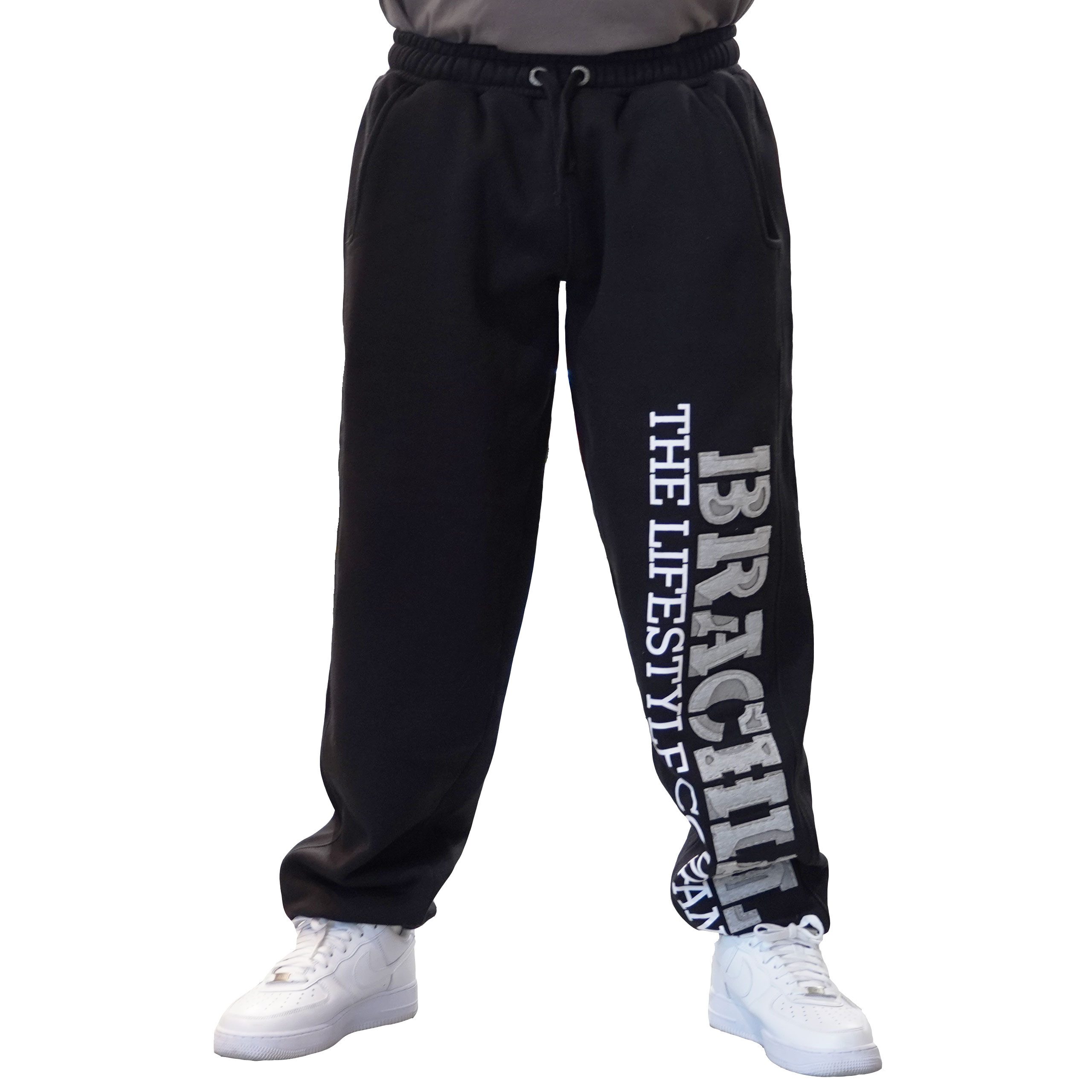 BRACHIAL THE LIFESTYLE COMPANY Sporthose Brachial Sporthose "Gym" schwarz/grau