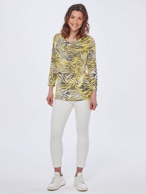 Georg Stiels Wasserfallpullover mit Animal-Print-Mix