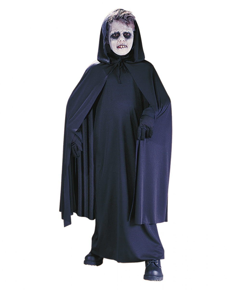 Vampir-Kostüm Schwarzer Kinderumhang für Halloween & Fasching