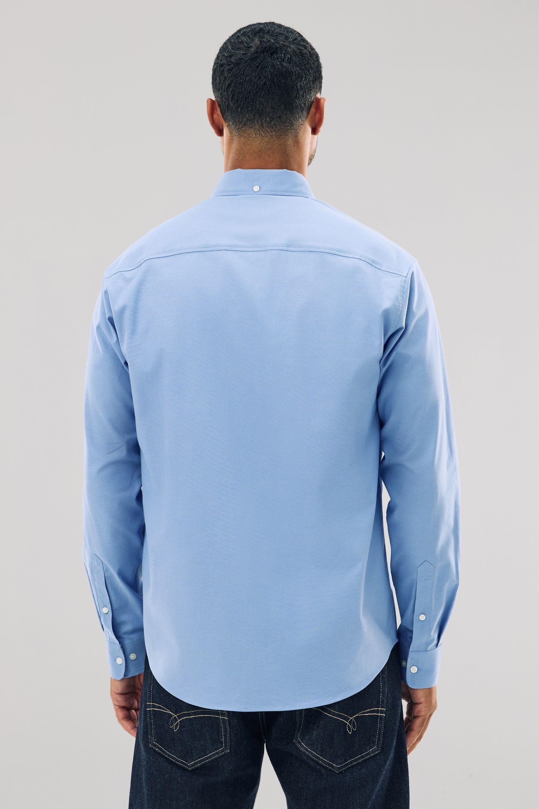 Next Langarmhemd Langärmeliges Oxfordhemd mit Stretch günstig online kaufen