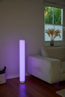 Northpoint LED Stehlampe Digitale Lichtsäule warmweiß RGB Fernbedienung Soundsensor Glatt