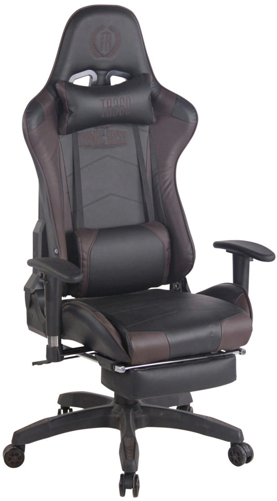 CLP Gaming Chair Turbo mit Fußablage, Höhenverstellbar und drehbar