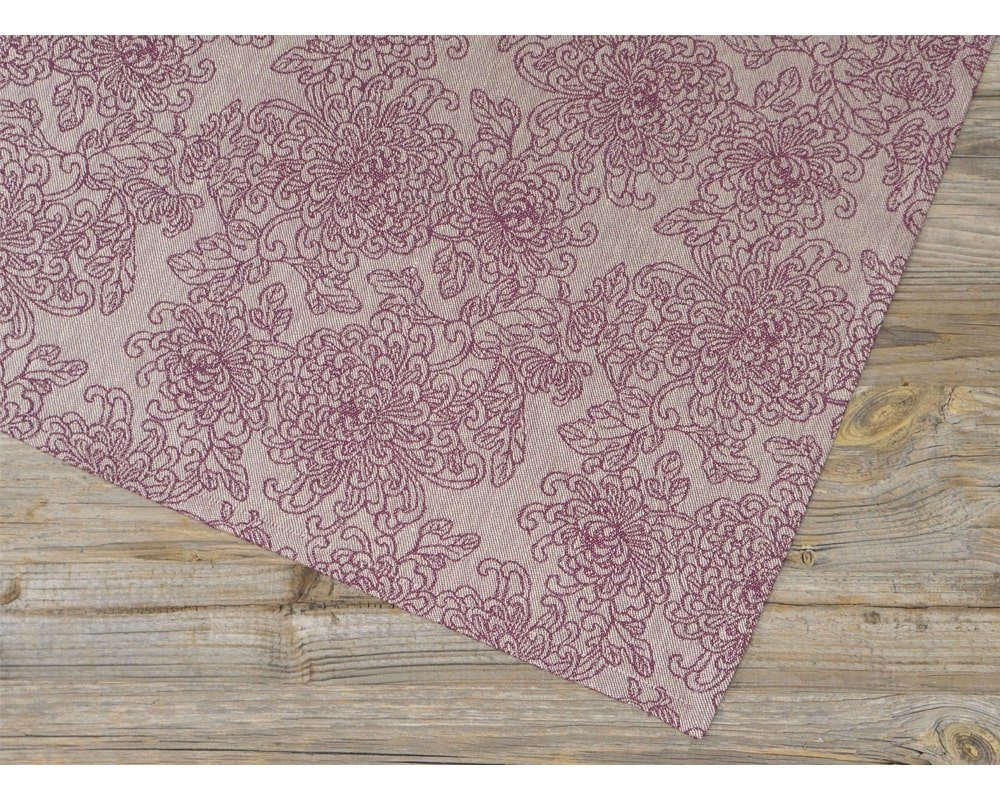 matches21 HOME & HOBBY Tischdecke Tischdecke CLEO Blumen Paisley lila, Leinen & Baumwolle, in 100x100 cm (1-tlg), Pflegeleicht waschbar bis 30° Grad
