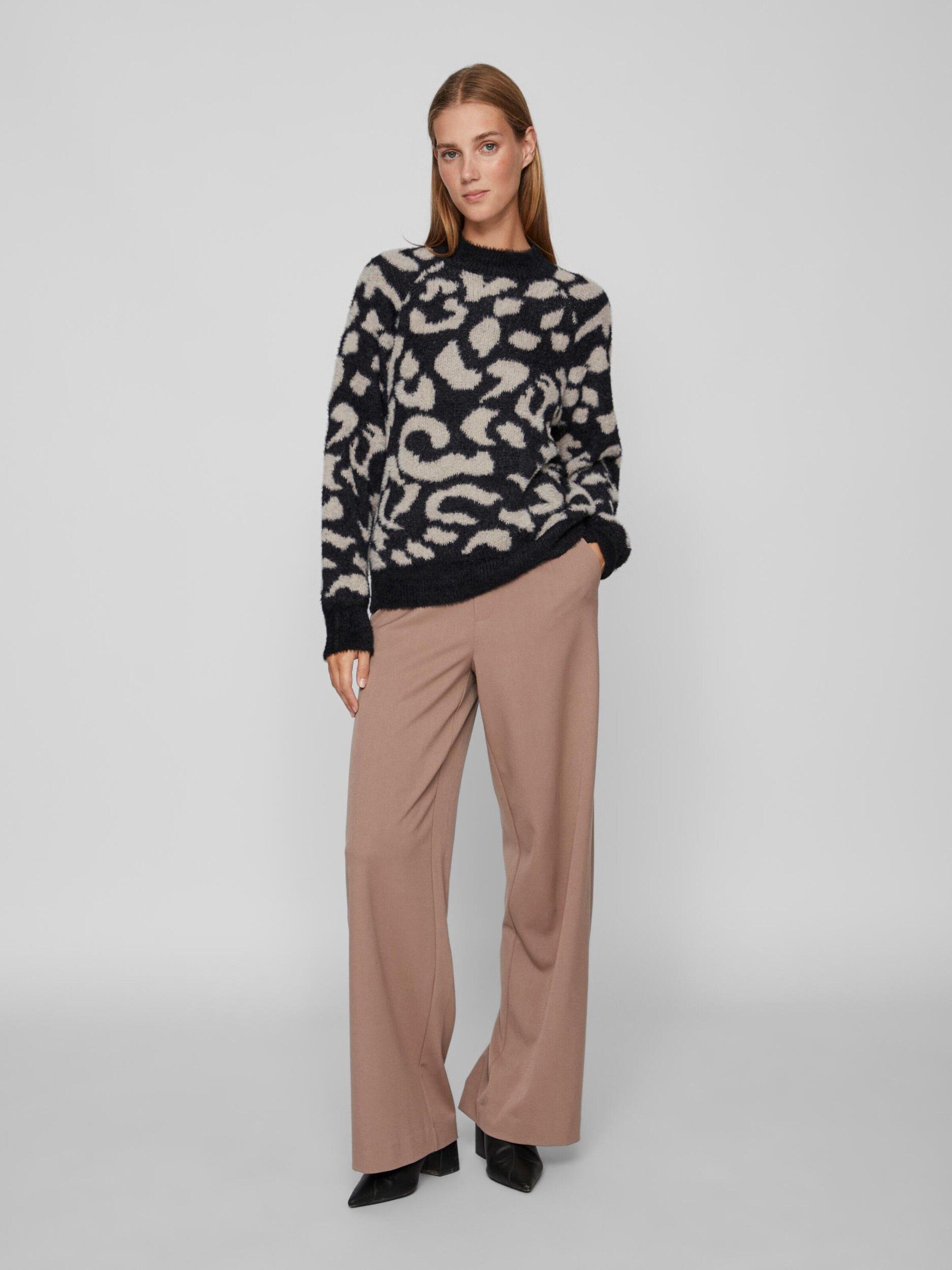 Vila Strickpullover (1-tlg) Plain/ohne Details