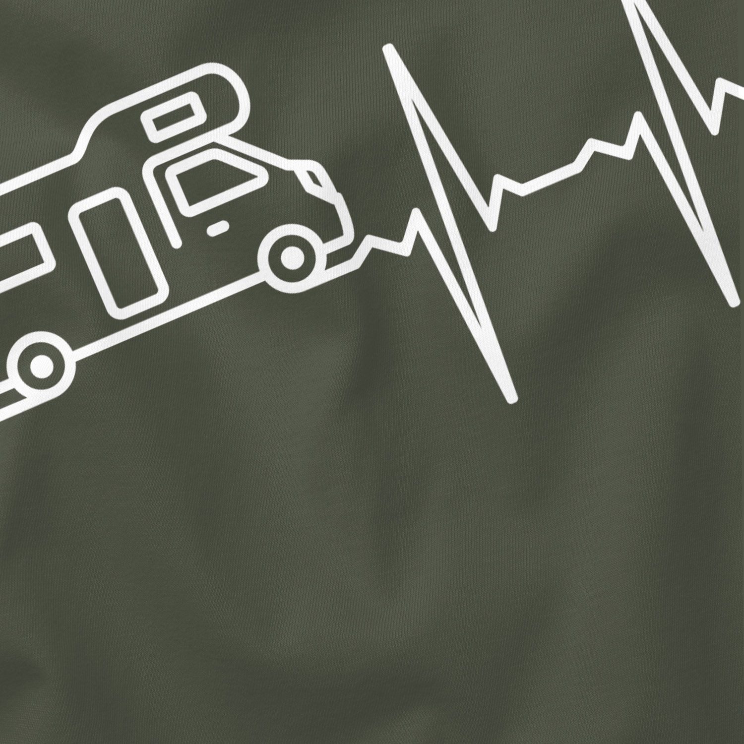 MoonWorks Print-Shirt Herren T-Shirt Wohnmobil Camper Camping Herzschlag EKG Fun-Shirt mit Print