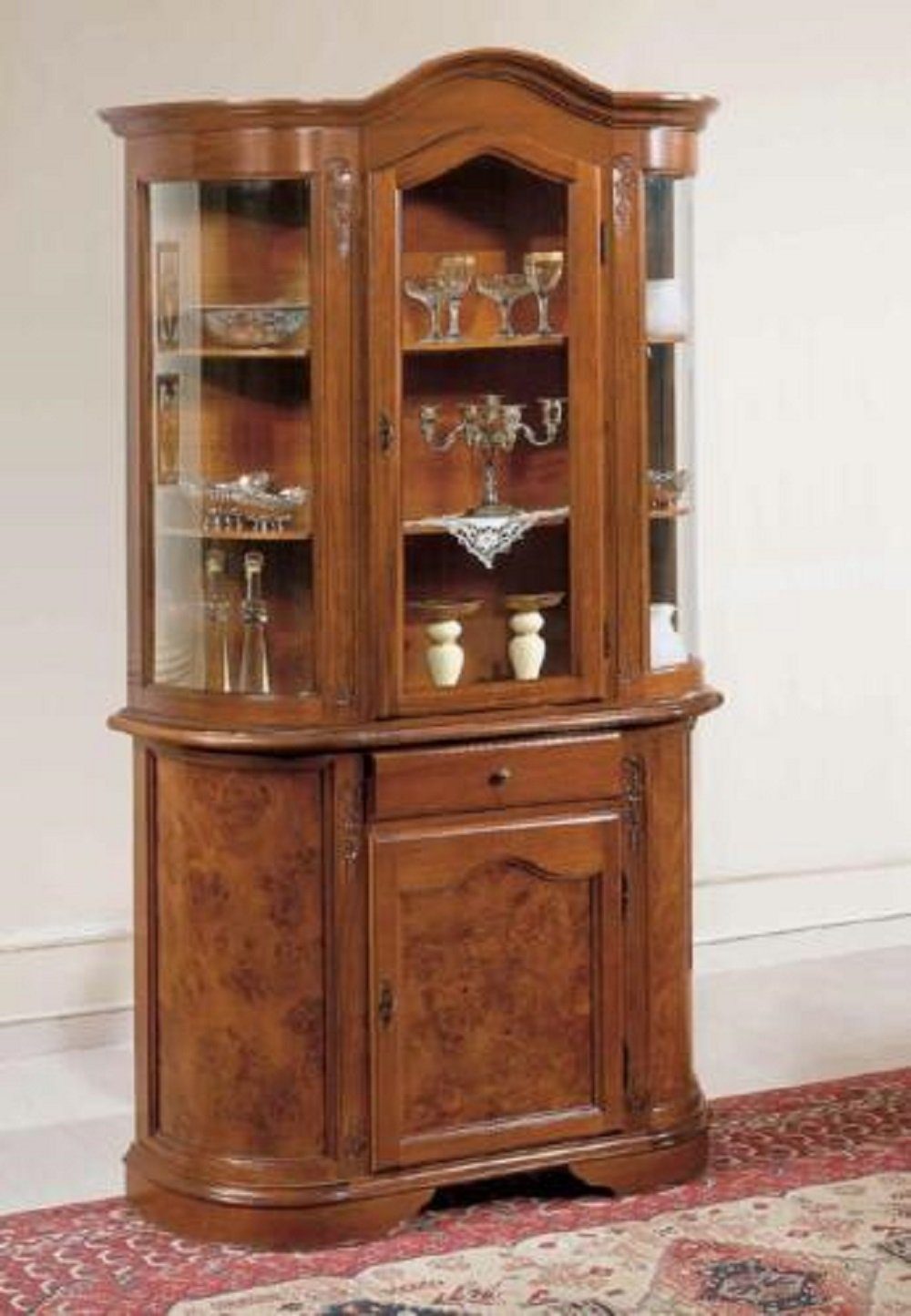 Möbel Glas Anrichte Vitrine Vitrine JVmoebel Schränke Sideboard Italienische Vitrine