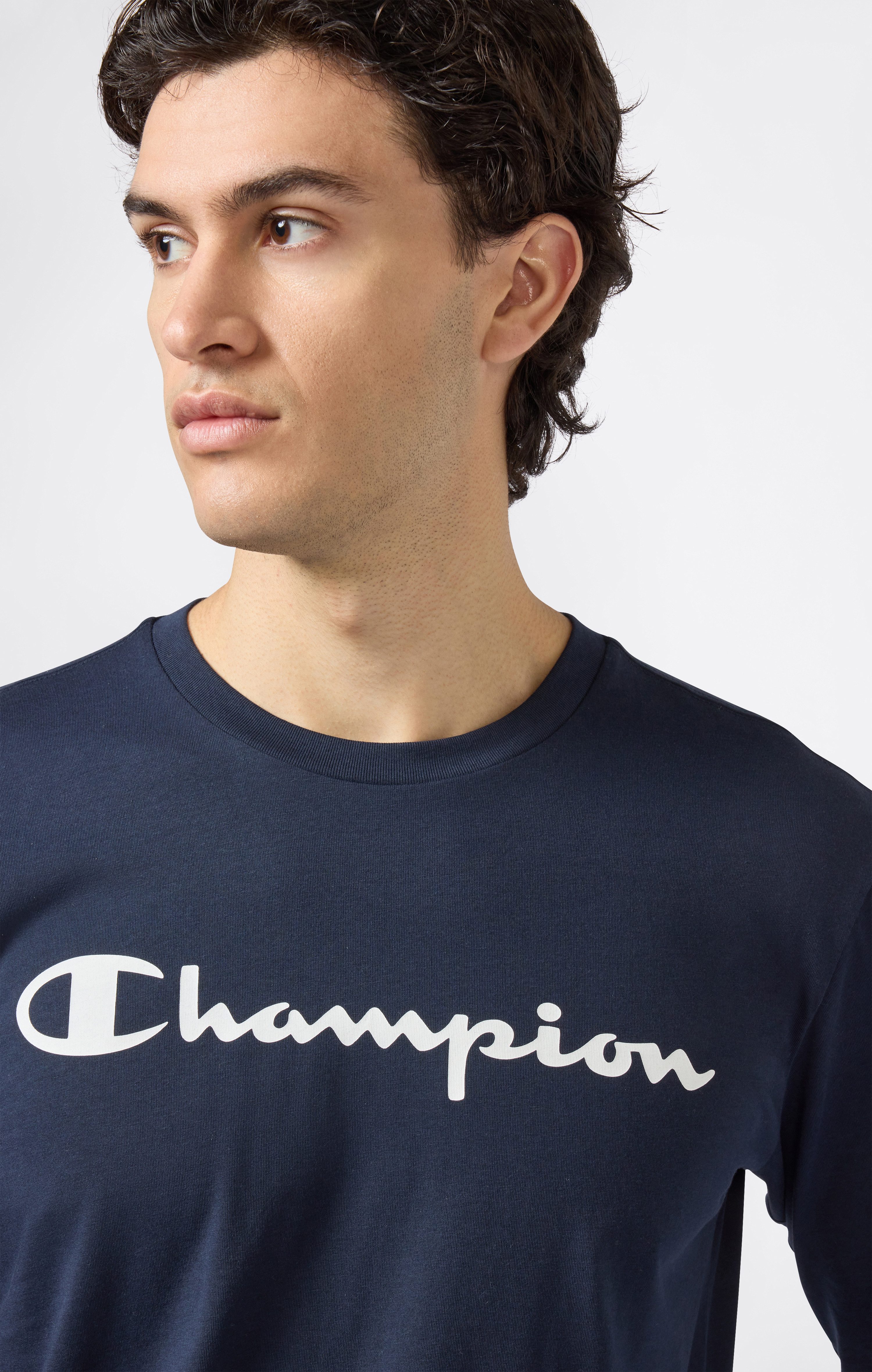Champion T-Shirt BASICS Long-Sleeve T-Shirt Large Logo Langarm-Design, sportlicher Stil, aus Baumwolle