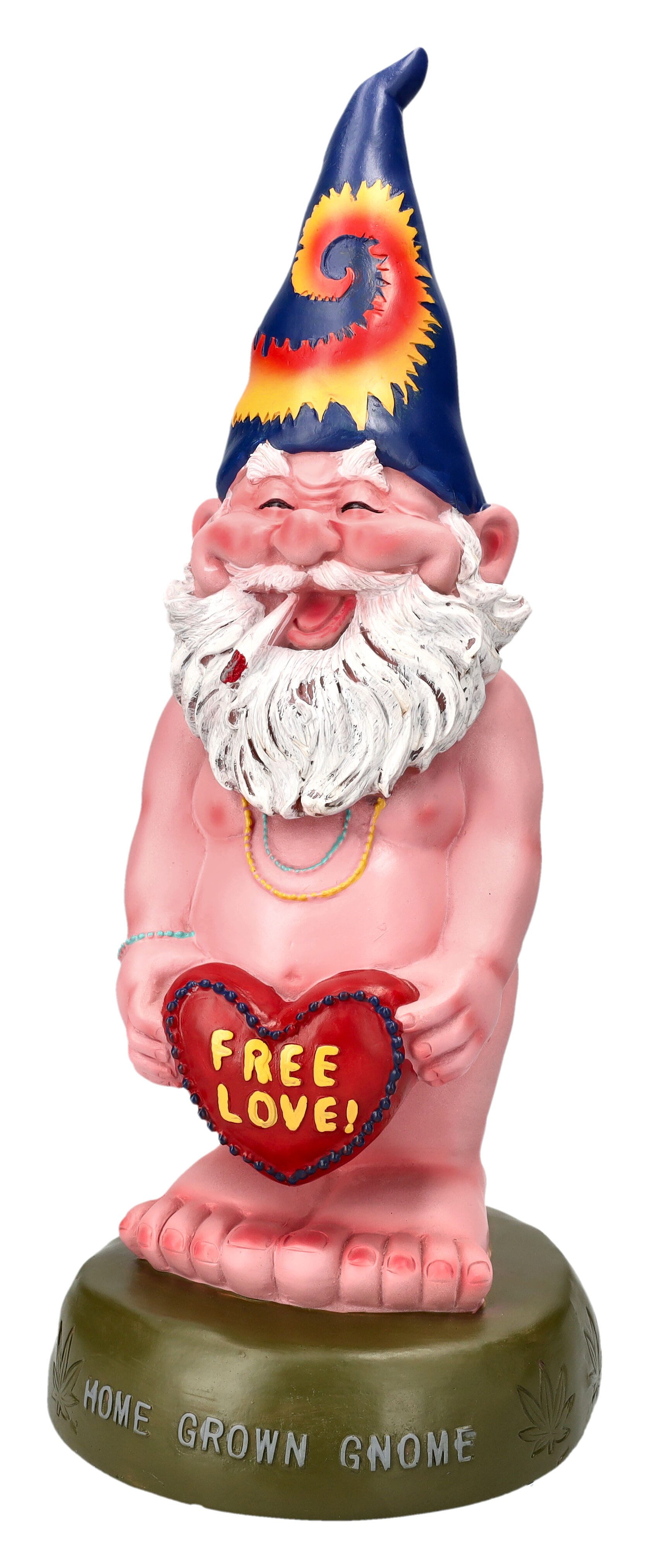 Figuren Shop GmbH Gartenzwerg Gartenzwerg Figur - Hippie Gnom Free Love