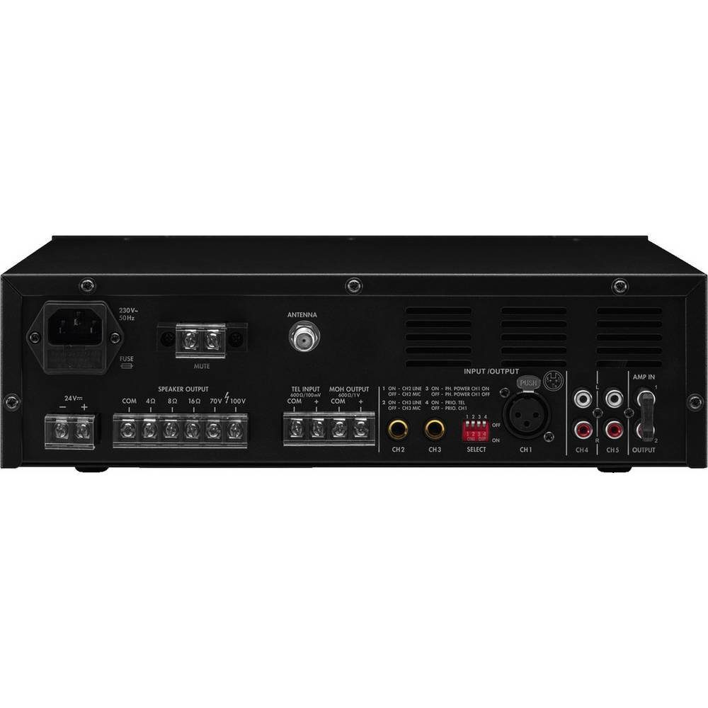 Monacor ELA-Mono-Class-D-Mischverstärker 120 W, MP3, USB/SD, FM PA-812DAP Verstärker