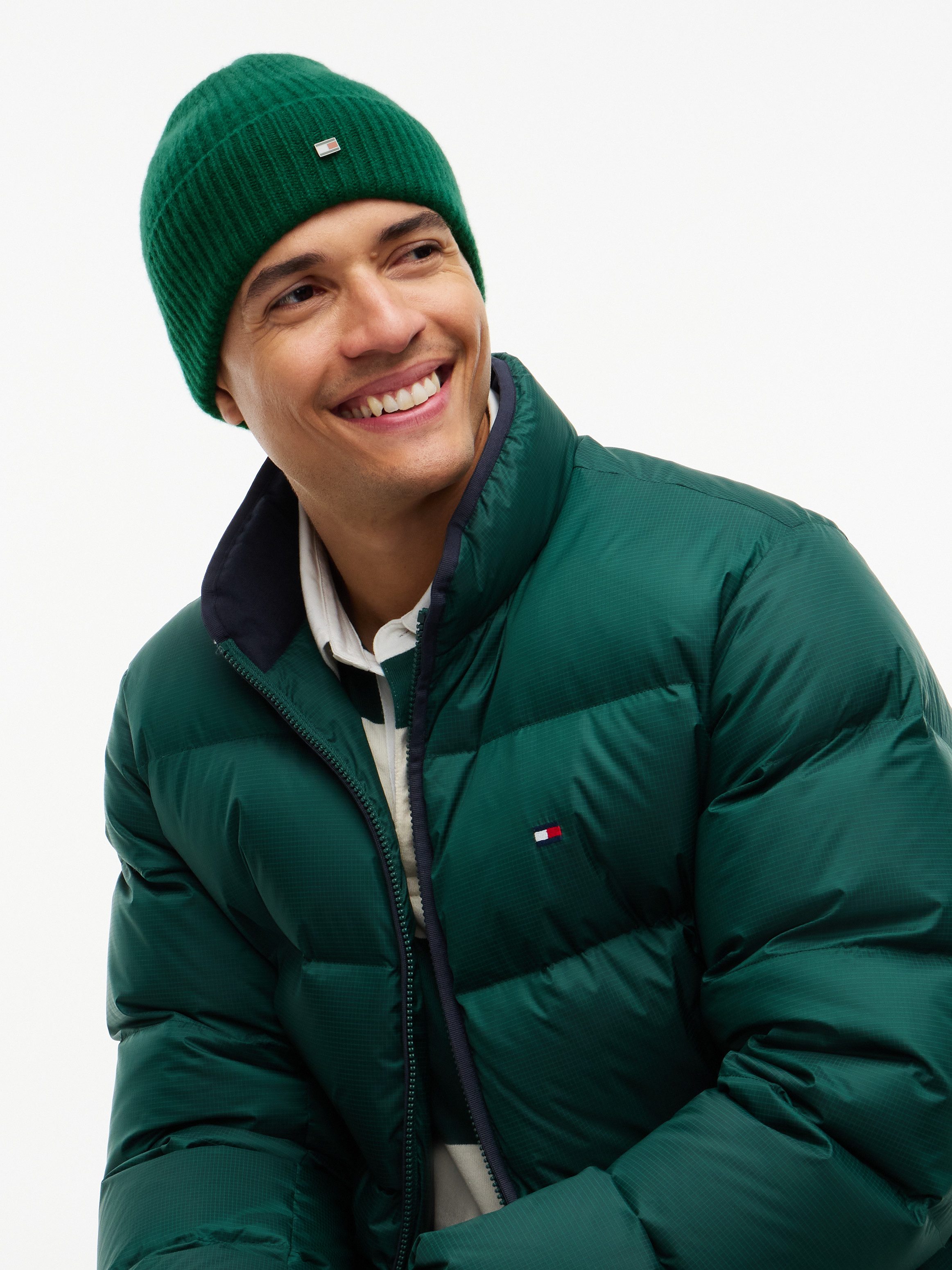 Tommy Hilfiger Strickmütze FLAG CASHMERE BEANIE One size mit Markenlogo