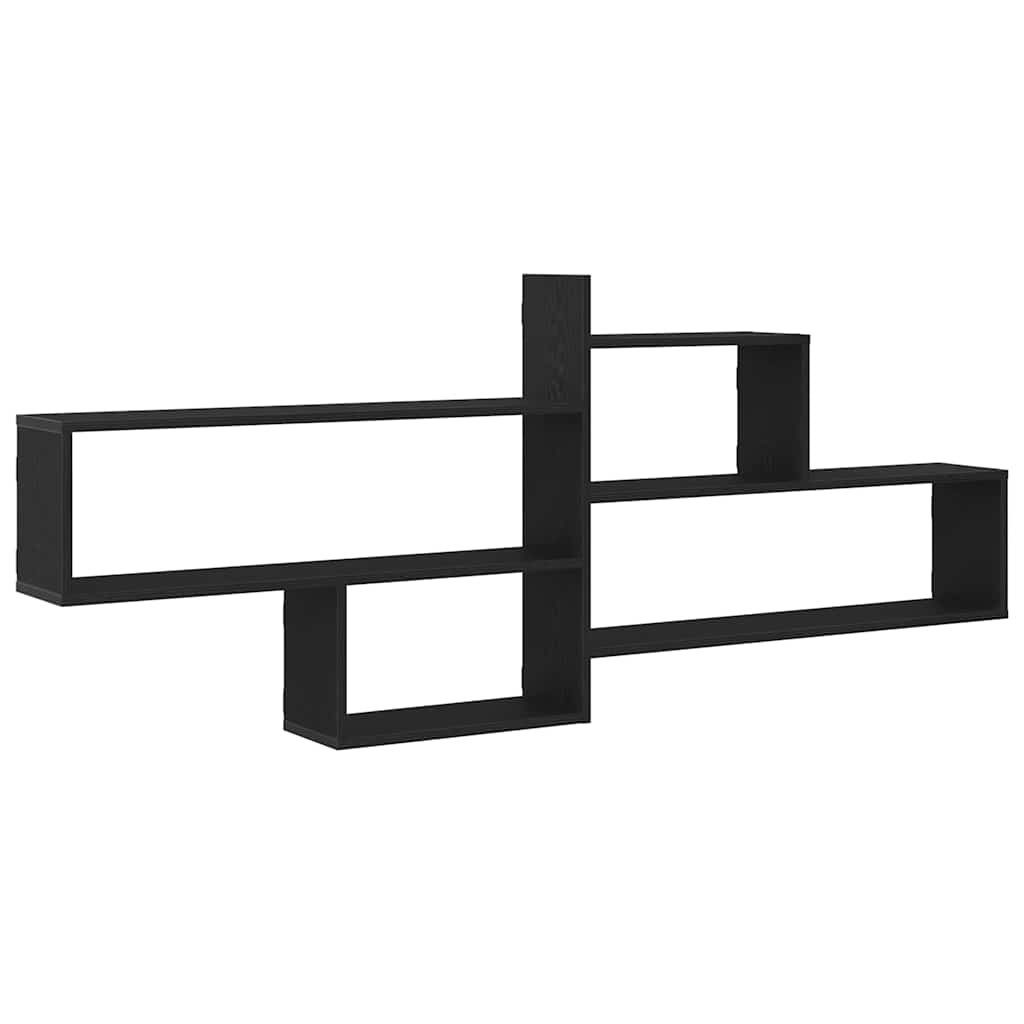 vidaXL Regal Wandregal Schwarz Eichen-Optik 167,5x18x68 günstig online kaufen