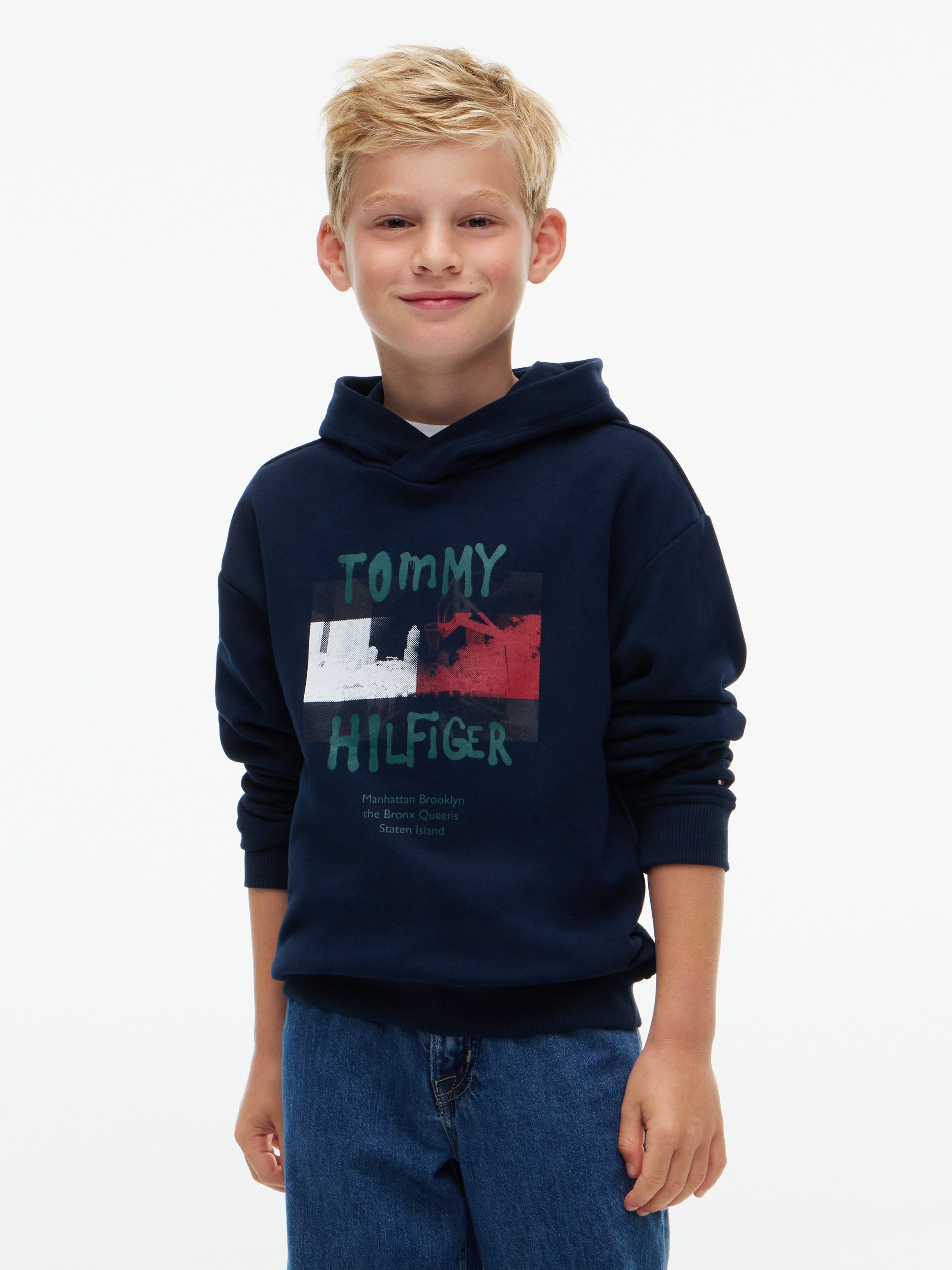 Tommy Hilfiger Kapuzensweatshirt FLAG GRAFITTI Regular Fit, für Kinder bis 16 Jahre