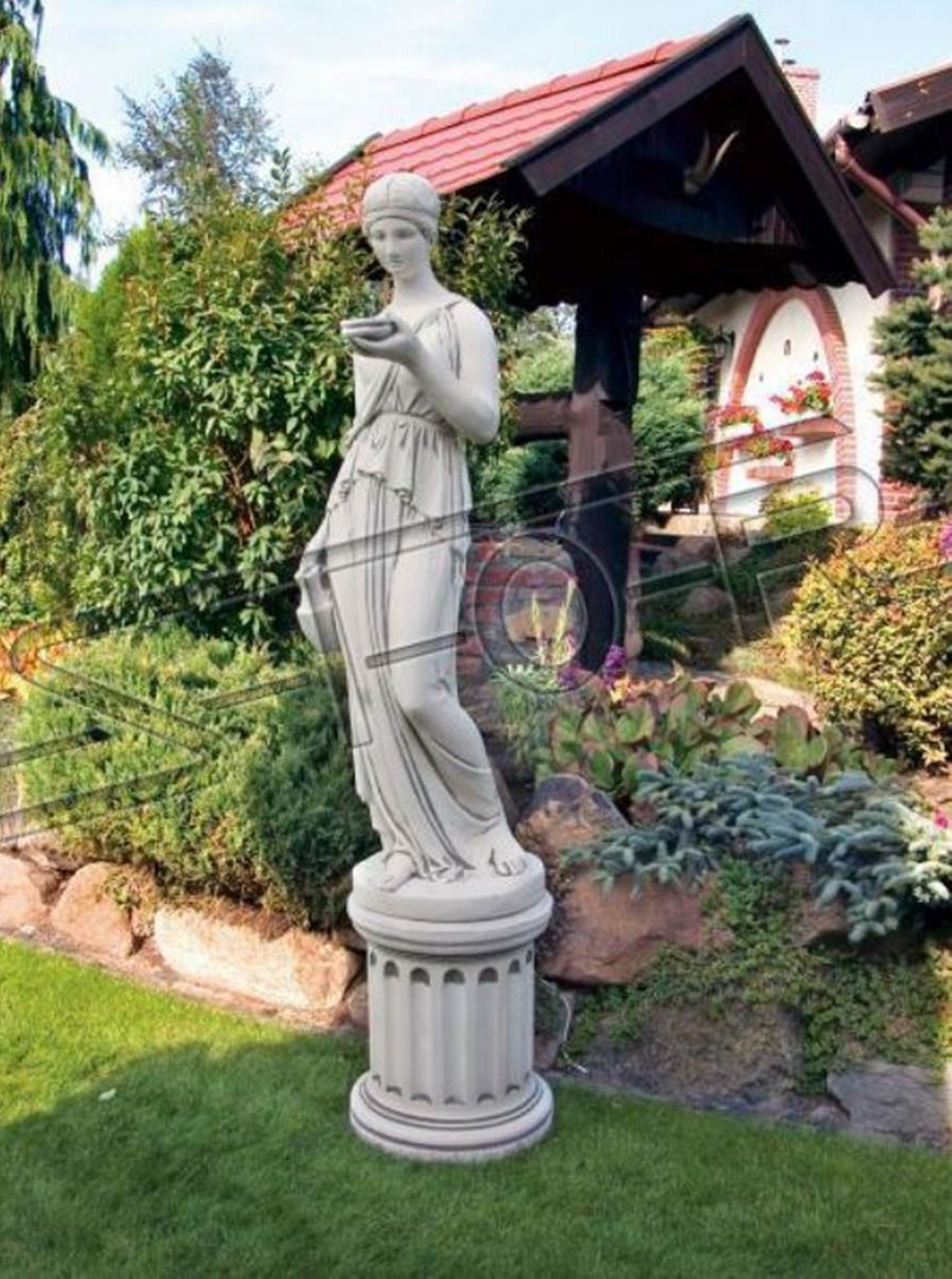 Garten Skulptur Sockel Design Figur Figuren Skulpturen Statuen für Statue 59cm JVmoebel Skulptur
