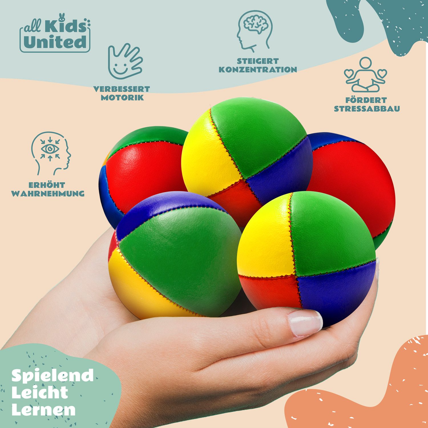 all Kids United Outdoor-Spielzeug All Kids United Outdoor 5er Jonglierbälle günstig online kaufen