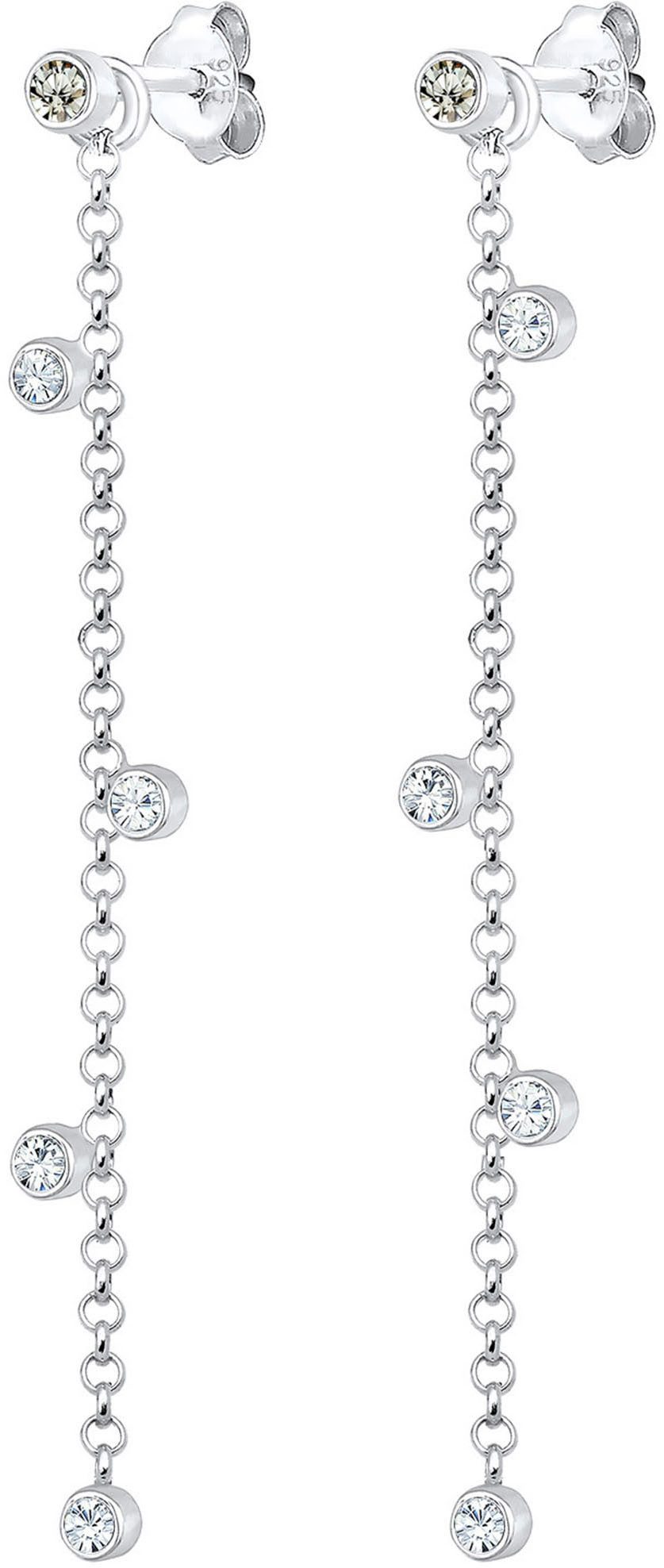 Elli Paar Ohrhänger Schmuck Geschenk Silber 925 Ohrringe, mit Glasstein