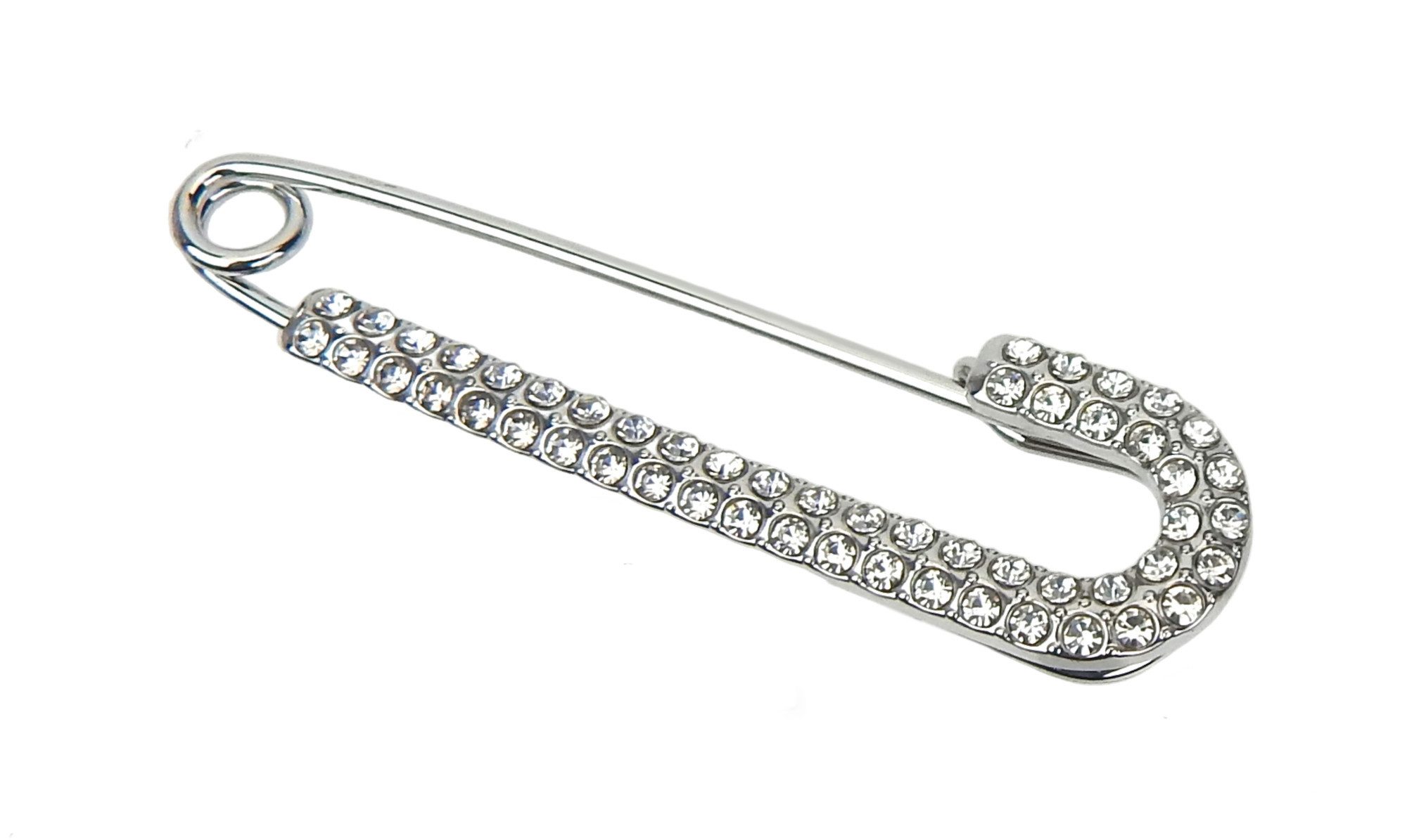 Ella Jonte Anstecknadel, Brosche silber mit Strass – Elegante Verschlussnadel
