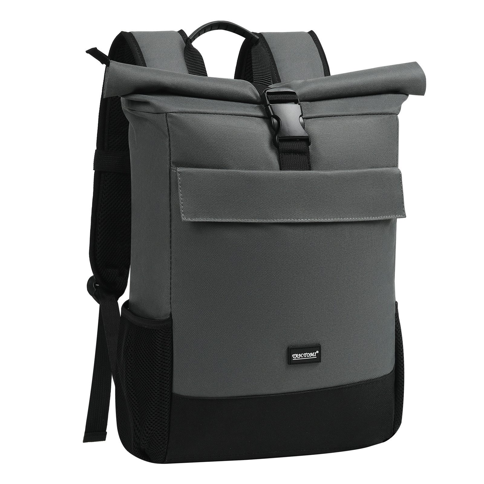 TAN.TOMI Freizeitrucksack Rucksack Rolltop Backpack Wasserdicht Laptop Arbeitsrucksack, Für Schule Fahrradfahren Freizeit Reise