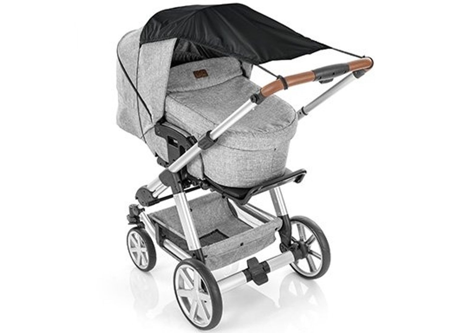 Kinderwagen-Sonnenschutzhülle schwarz