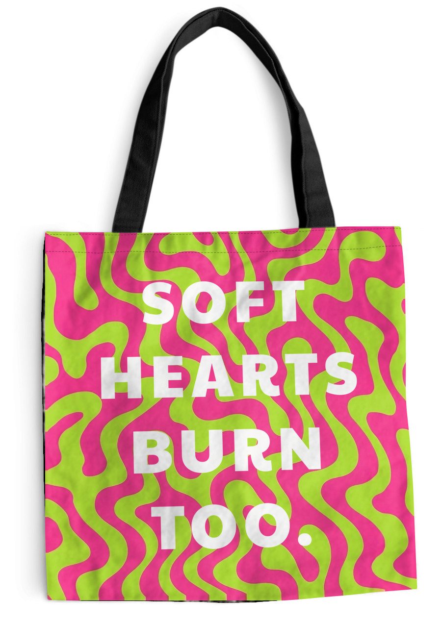 MuchoWow Shopper Abstrakt - Zitat - Zentral - Rosa, Handtasche, Damen und Herren, Schultertasche, Umhängetasche, Tote Bag