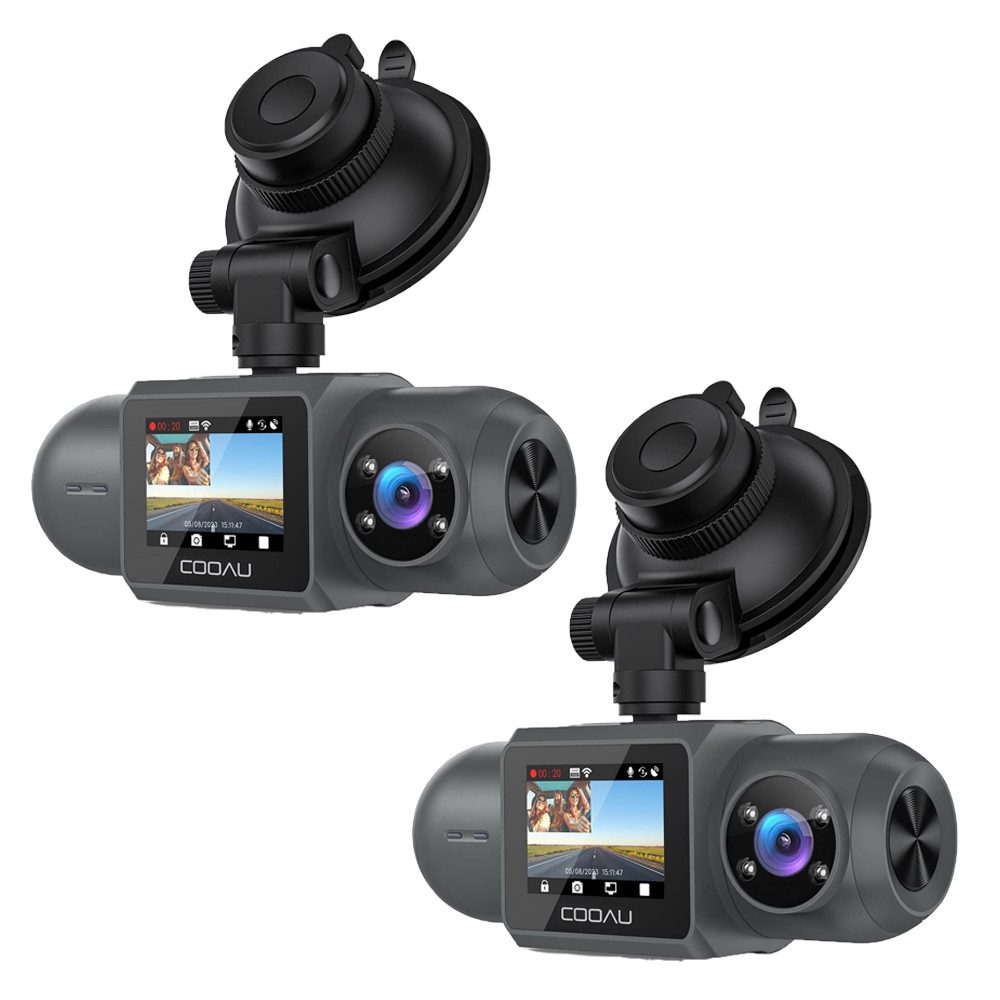 2 Stück 2.5K + 1080P Dashcam Auto Vorne und innen Mini Auto Kamera Dashcam