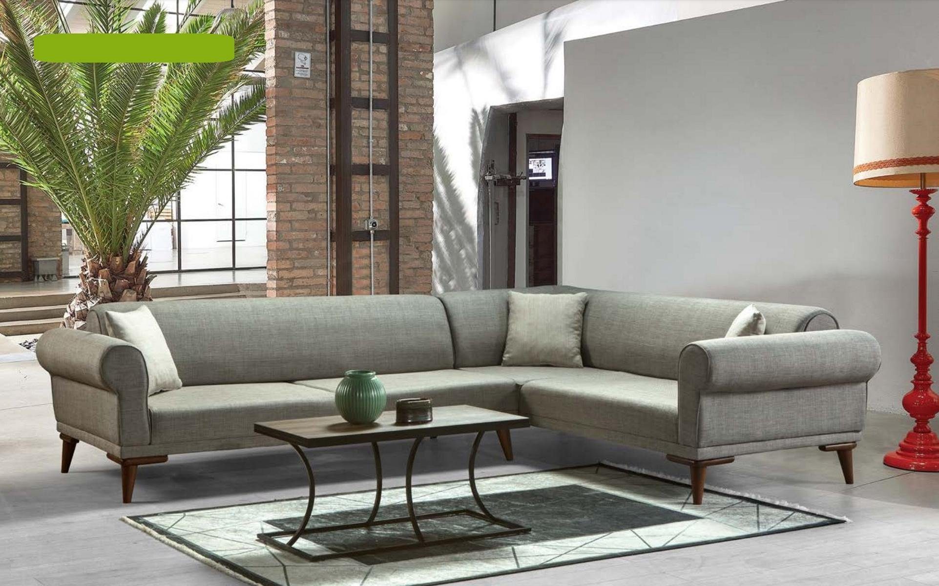 JVmoebel Ecksofa, Ecksofa L-Form Couch Polsterung Luxus Wohnzimmer Soft Style