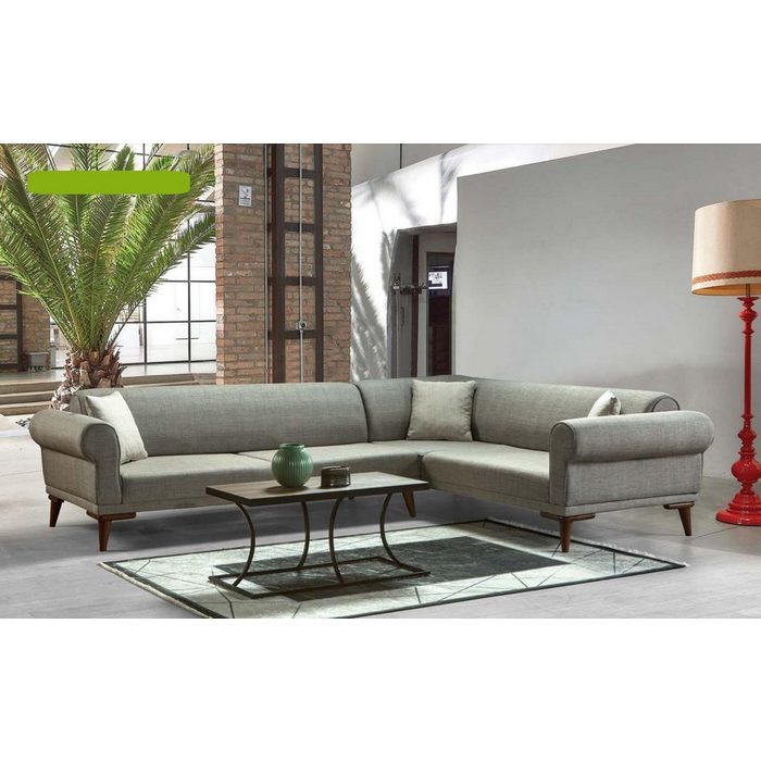 JVmoebel Ecksofa Ecksofa L-Form Couch Polsterung Luxus Wohnzimmer Soft Style