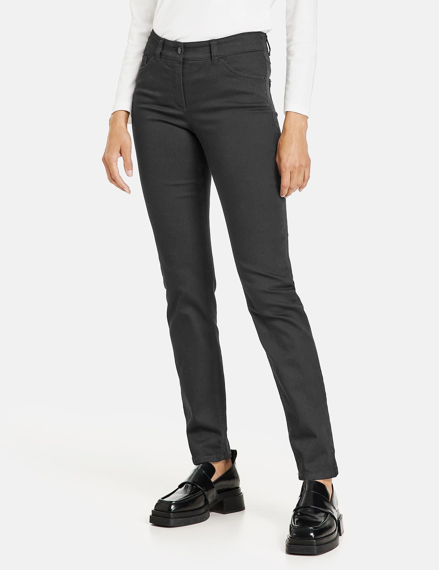 GERRY WEBER Stretch-Jeans 5-Pocket Jeans Best4me Slimfit Black Black Denim