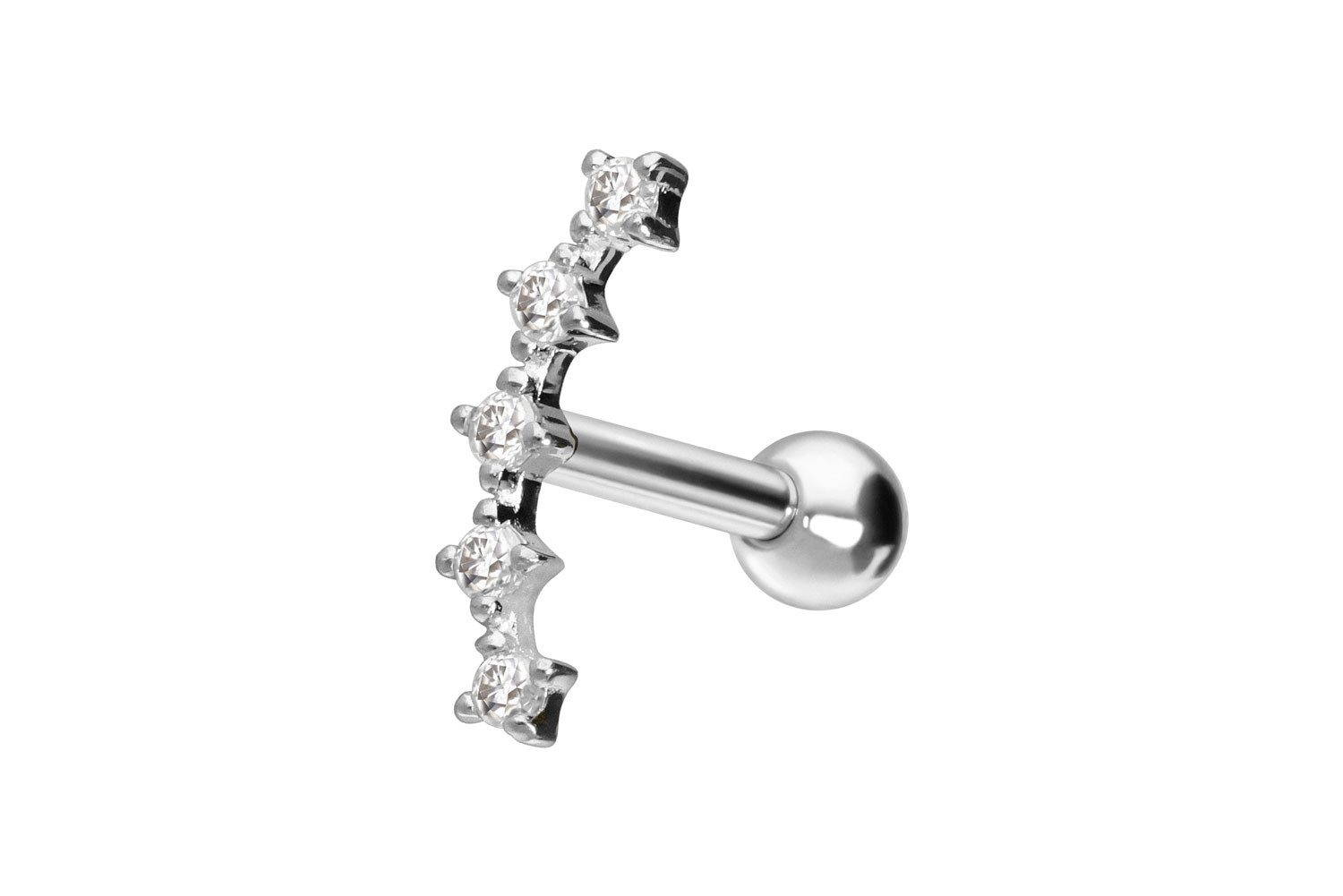 PIERCINGLINE Single-Ohrstecker 14/18 Karat Gold Ohrpiercing günstig online kaufen