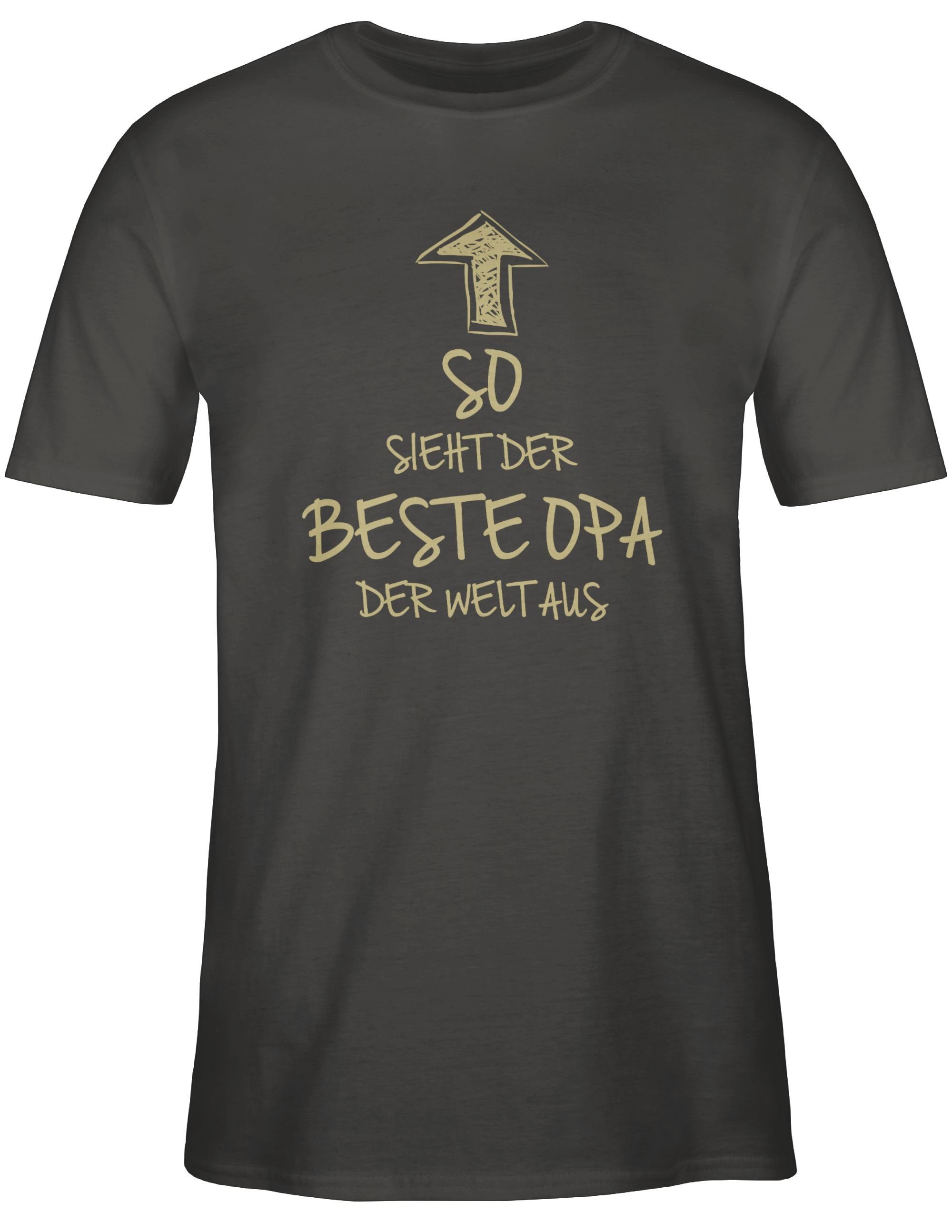 aus sieht Dunkelgrau Shirtracer der 3 der beste Welt Opa Geschenke Opa So T-Shirt