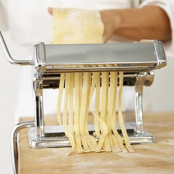 Bettizia Nudelmaschine Edelstahl Pastamaschine Nudelaufsätze Pasta Maker Frische manuelle, Walze für Spaghetti Bandnudeln Lasagne Cannelloni