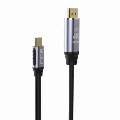 INCA 4K HDMI-Kabel: High-Definition (60 Hz), Typ-C zu DisplayPort Video-Adapter USB-C, HDMI, 200 cm