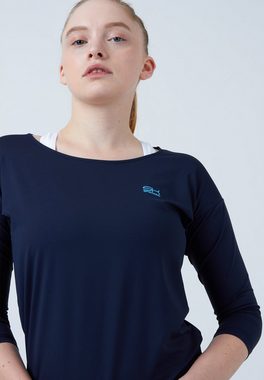SPORTKIND Funktionsshirt Tennis 3/4 Loose Fit Shirt Mädchen & Damen navy blau
