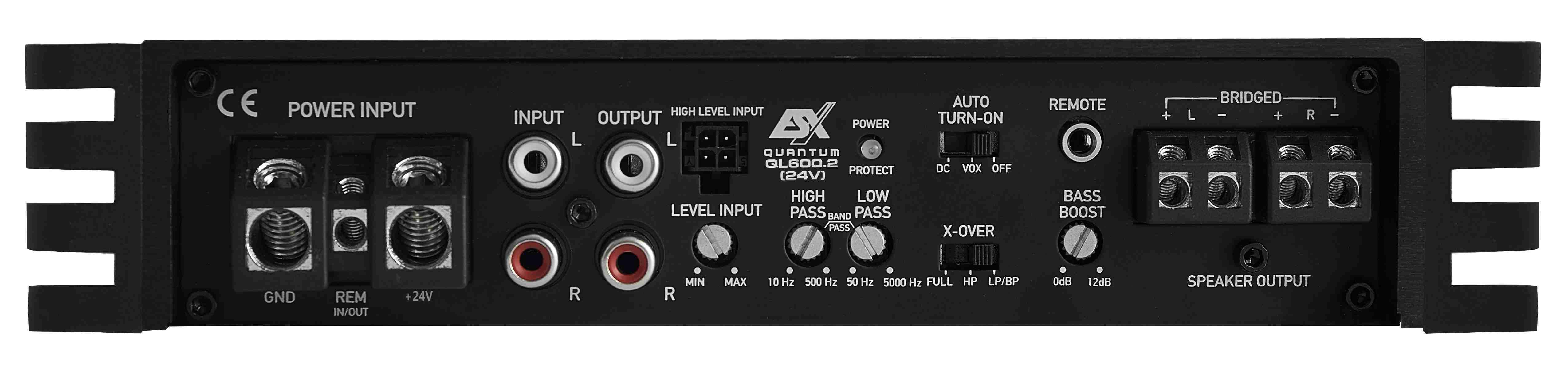 ESX QL600.2-24V LKW 2-Kanal Verstärker brückbar 24 Volt ClassD Digital Endverstärker (Anzahl Kanäle: 2)