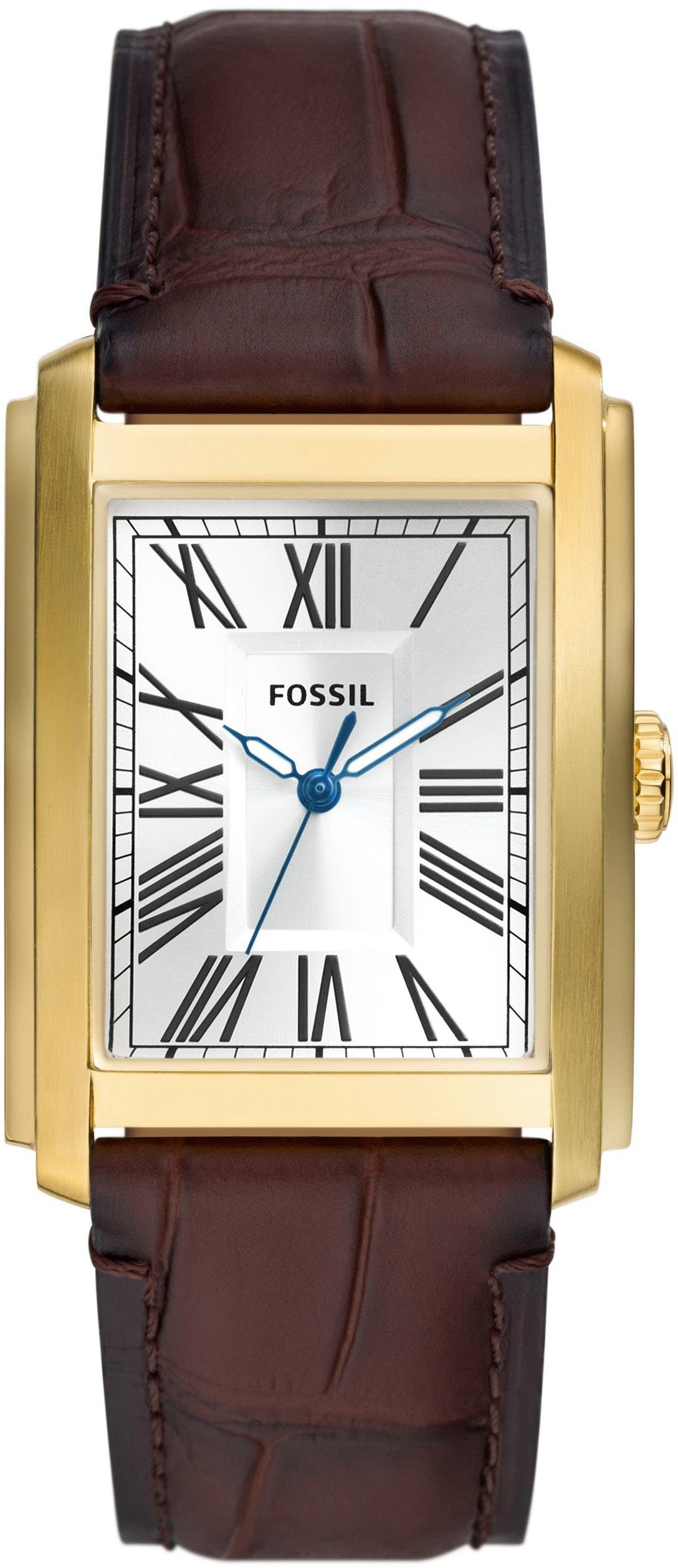 Fossil Quarzuhr CARRAWAY, FS6011, Armbanduhr, Herrenuhr, Nachhaltigkeitssiegel