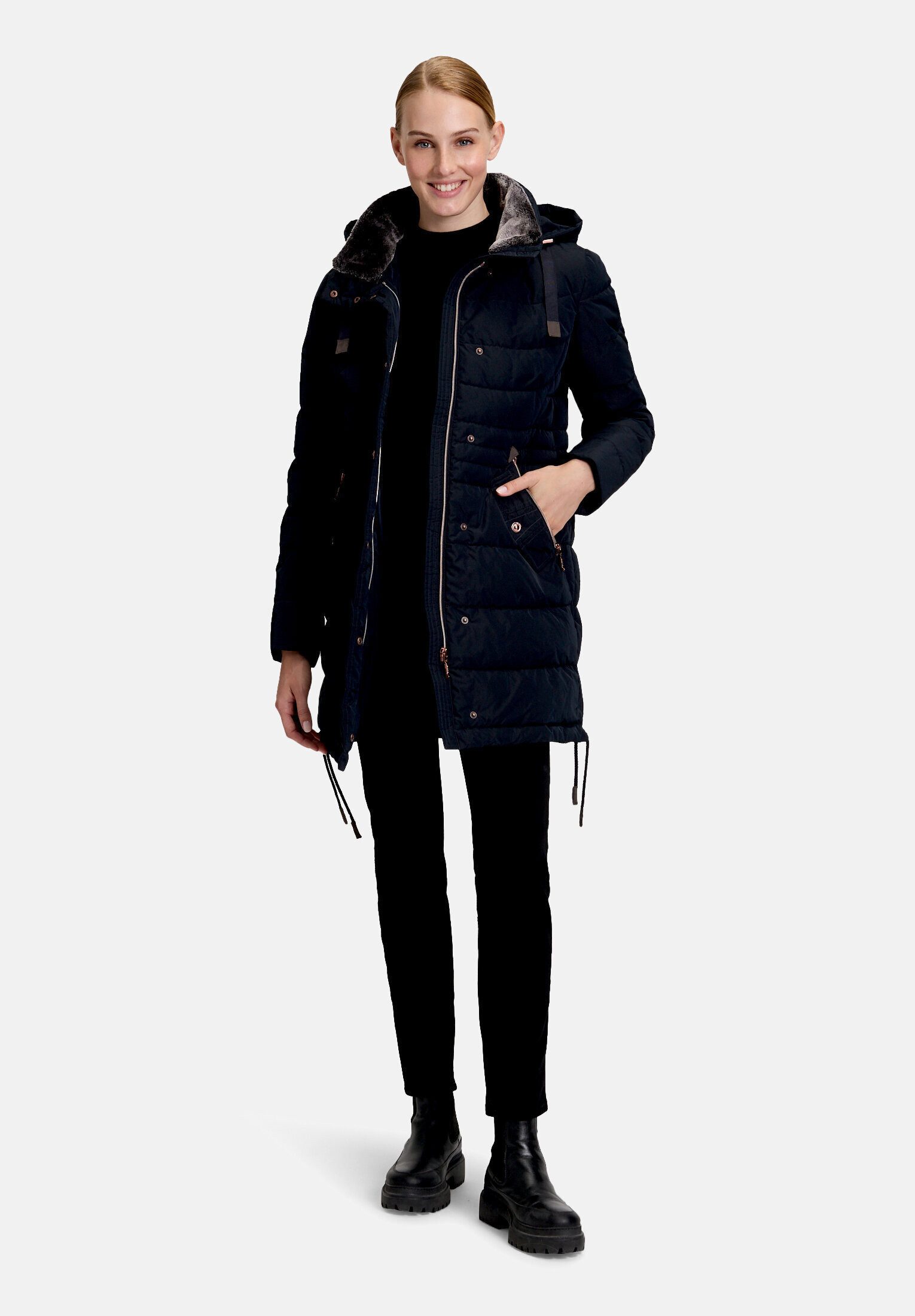 Gil Bret Steppjacke Damen mit Kunstfellkragen