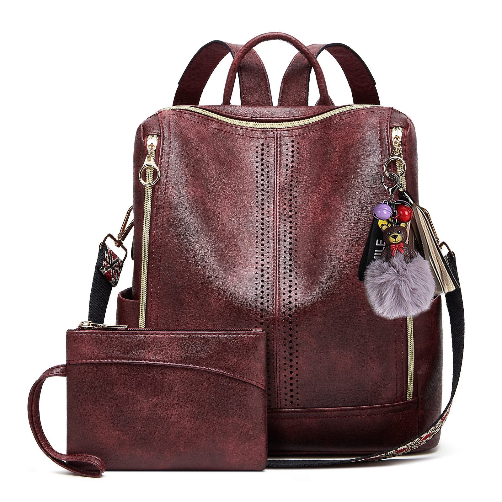 RWEUOQ Rucksack Lederrucksäcke Freizeitrucksack Reiserucksack Mit günstig online kaufen