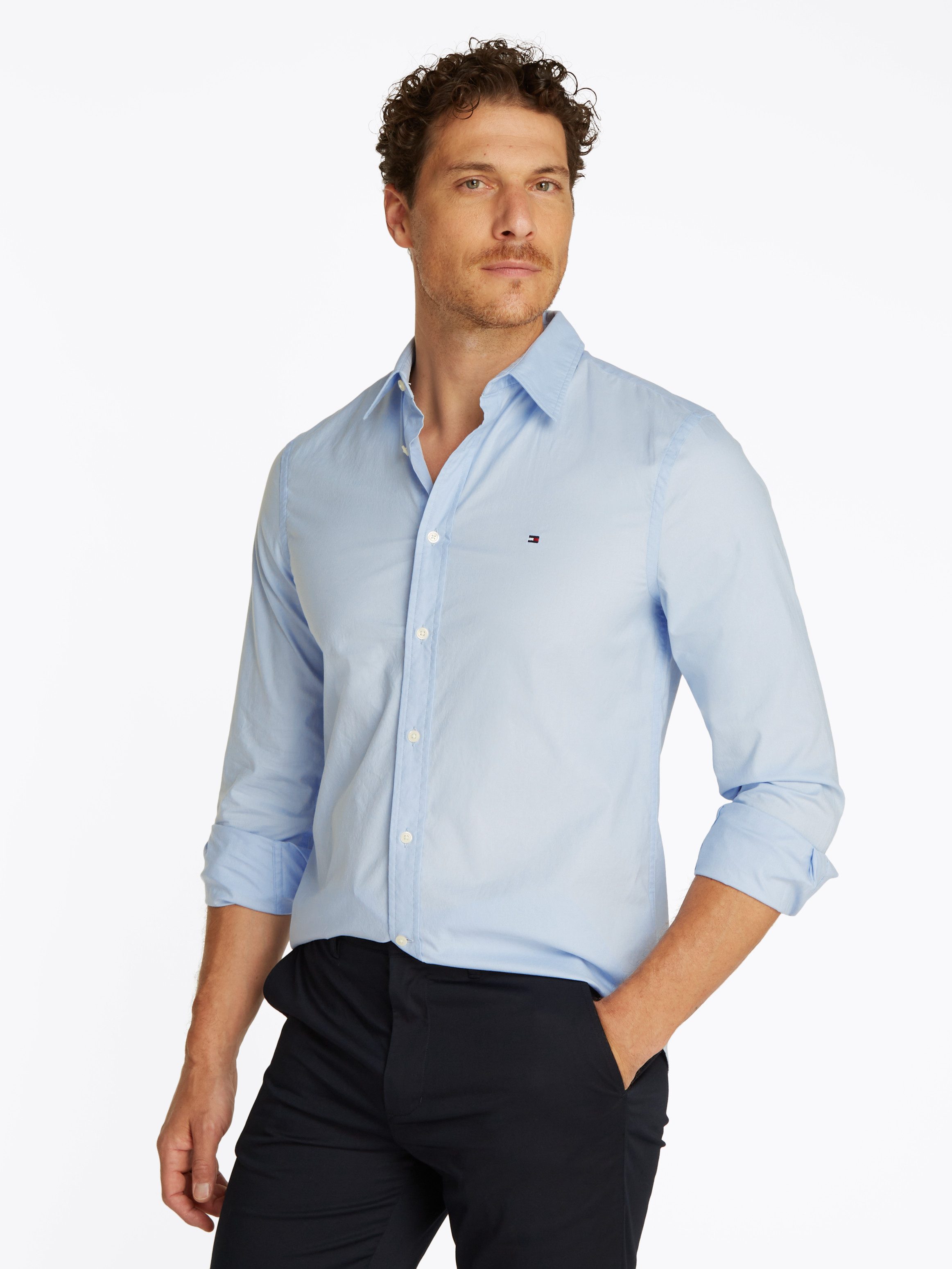 Tommy Hilfiger Businesshemd FLEX POPLIN KENT günstig online kaufen