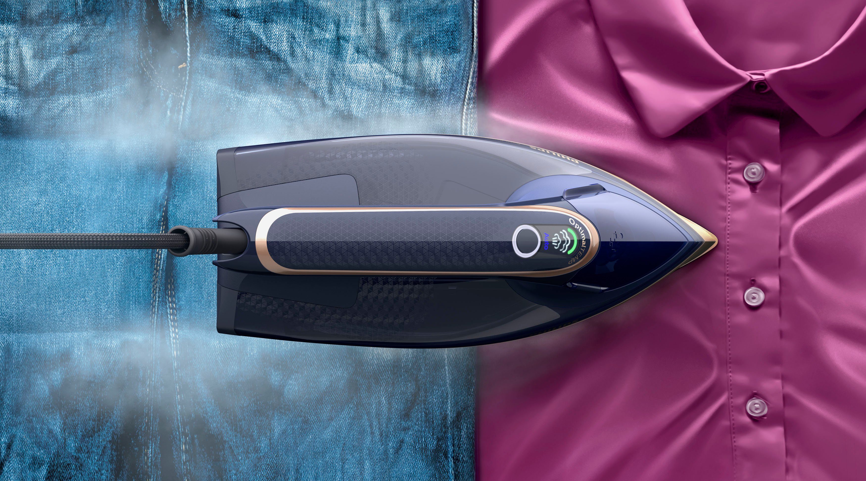 Philips Dampfbügeleisen DST8050/20 8000 Series, 3000 W, SteamGlide Elite Bügelsohle, mit 350 ml Wassertank und 260 g Dampfstoß – Bild 5 von 5