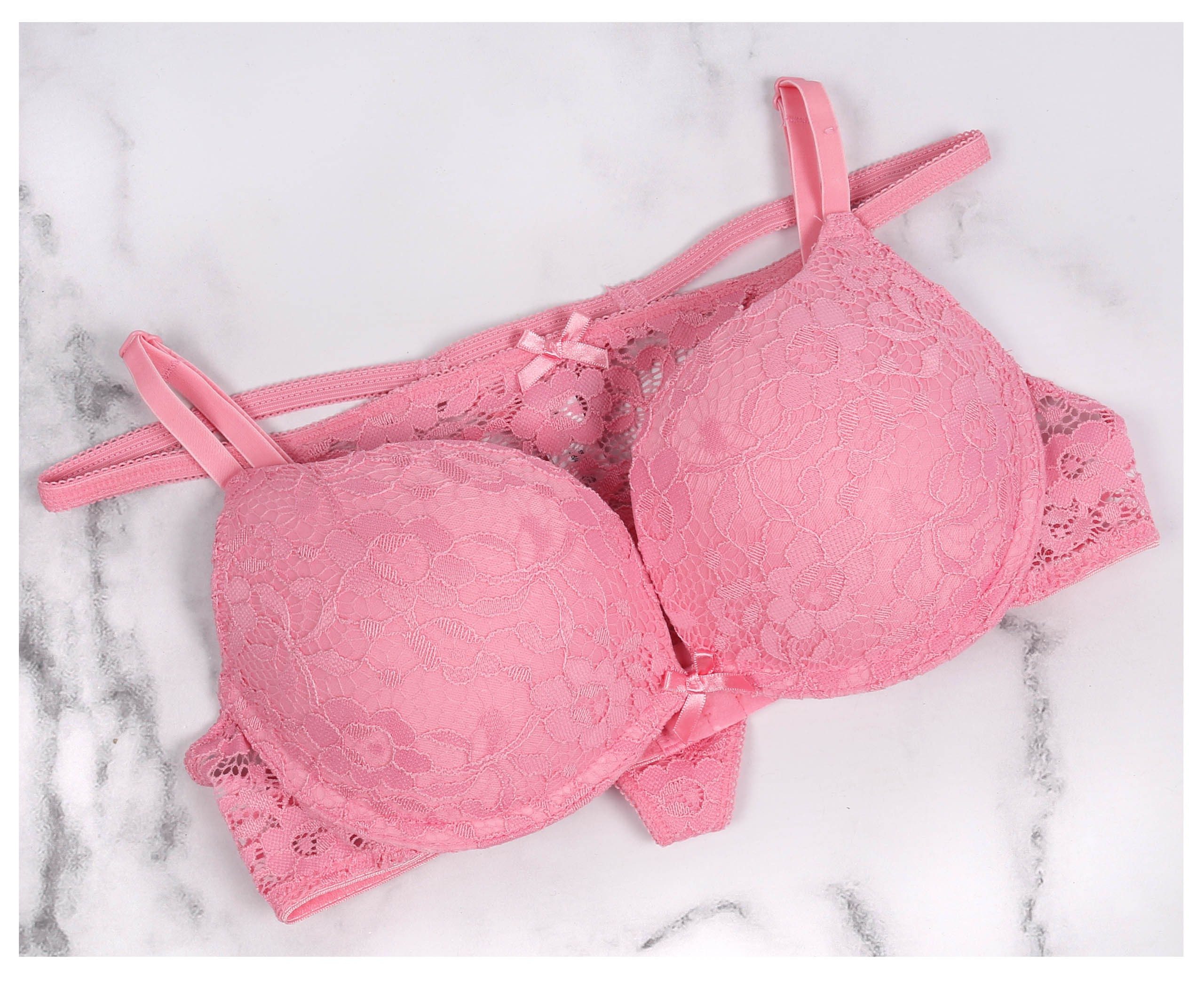 75dd Model Sarcia.eu Bügel-BH Unterwäsche-Set Pink-korallenrot 75DD