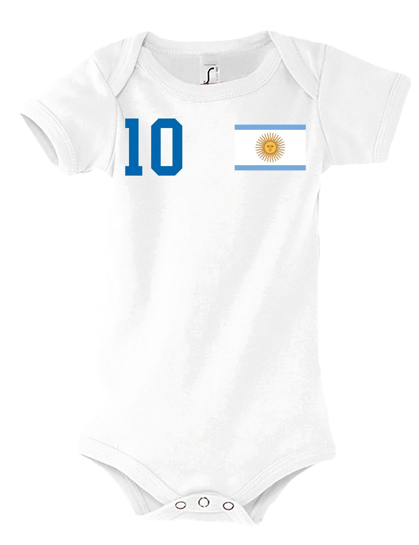 Youth Designz Kurzarmbody Argentinien Kinder Baby Body Strampler mit trendigem Motiv