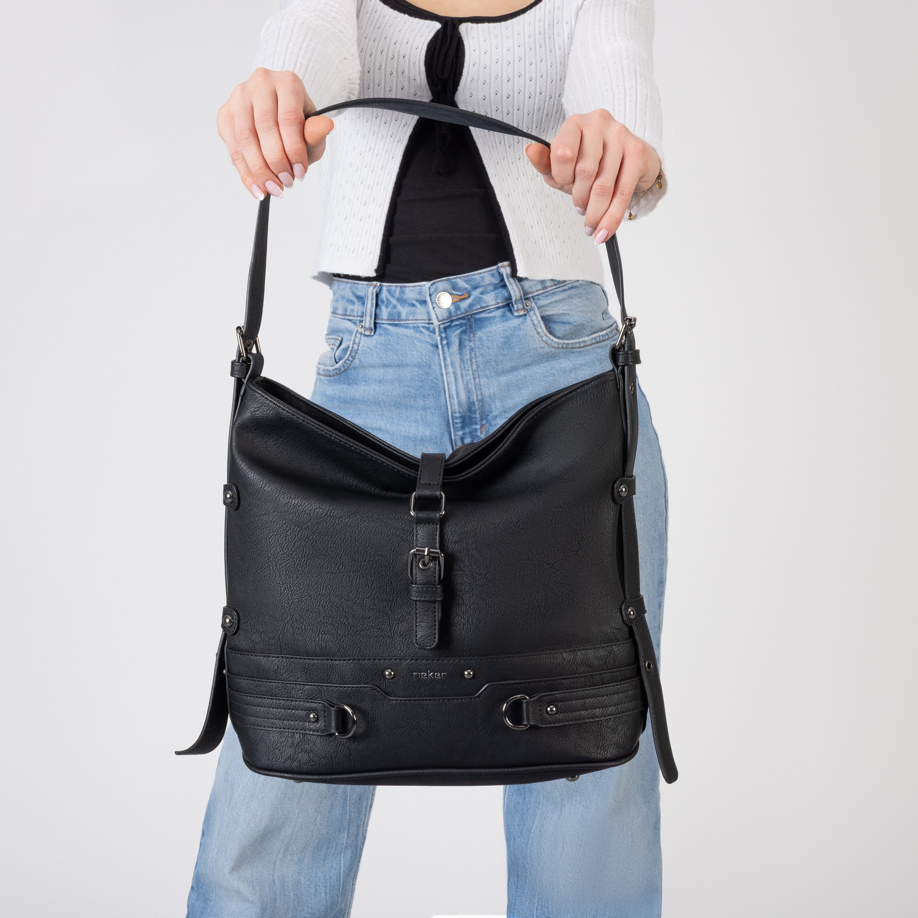 Rieker Umhängetasche, Damen Beuteltasche, Schultertasche, Henkeltasche