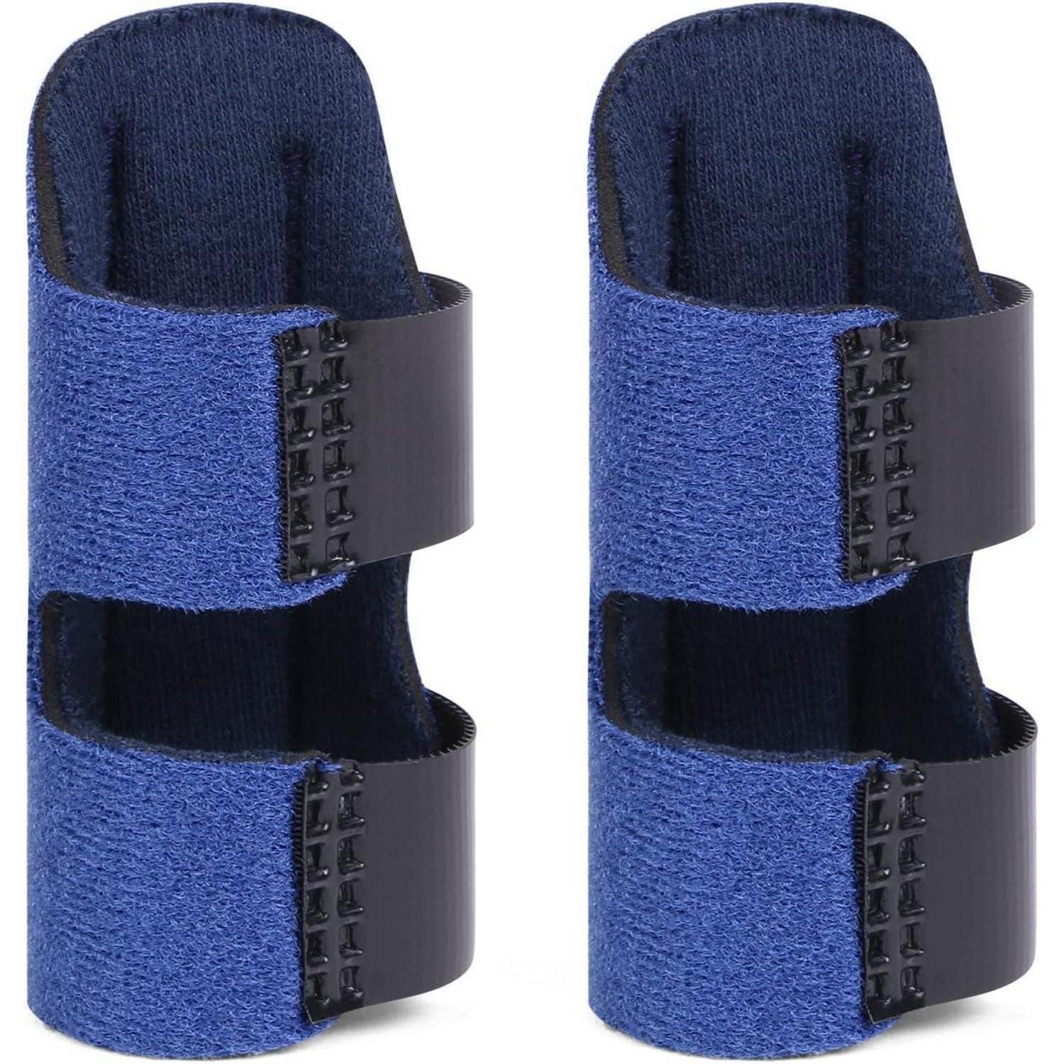 LuxusKollektion Fingerbandage Fingerschiene 2er Set Finger Schiene Stabilisator Blau