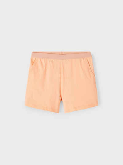 Name It Shorts Stoff Shorts Kurze Hose mit Strick Tasche NKFFIDDA 5699 in Orange