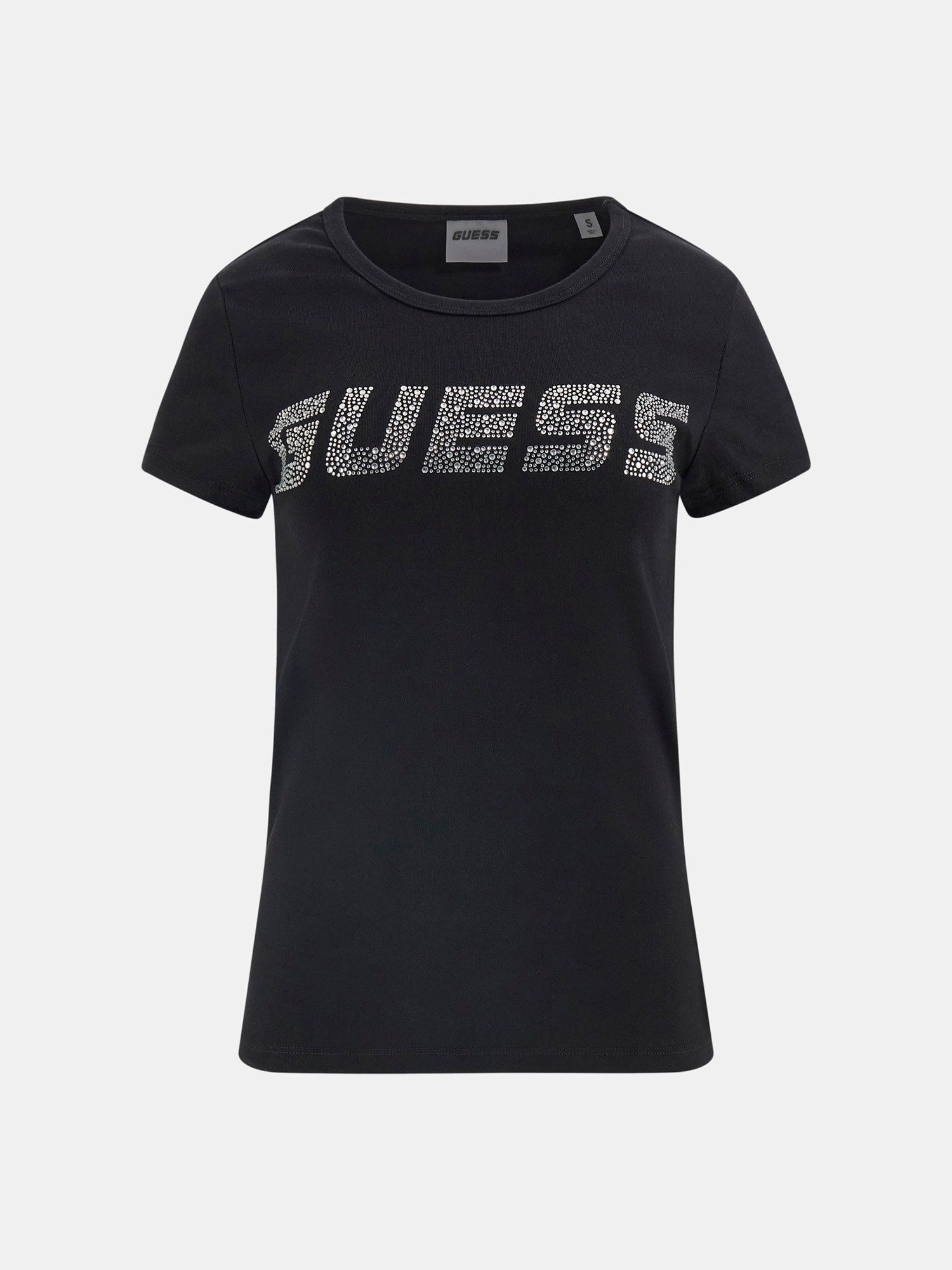 Guess Kurzarmshirt - KIARA SS T-SHIRT - Damenshirt - Kurzarmshirt mit Stras günstig online kaufen