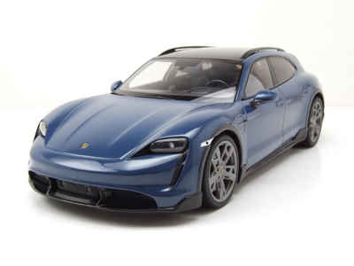 Minichamps Modellauto Porsche Taycan Cross Tourismo Turbo S 2021 blau metallic Modellauto, Maßstab 1:18