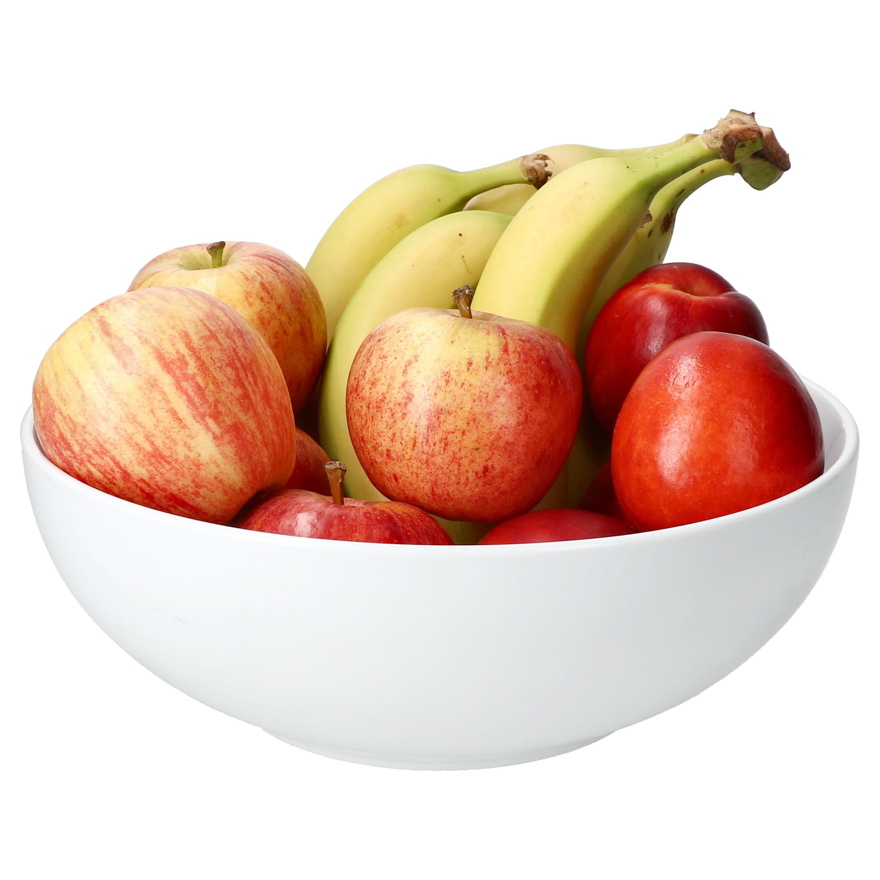 MamboCat Servierschale STABIL Salatschale Ø26cm 2L Porzellan Weiß Servierschale Obst, Porzellan