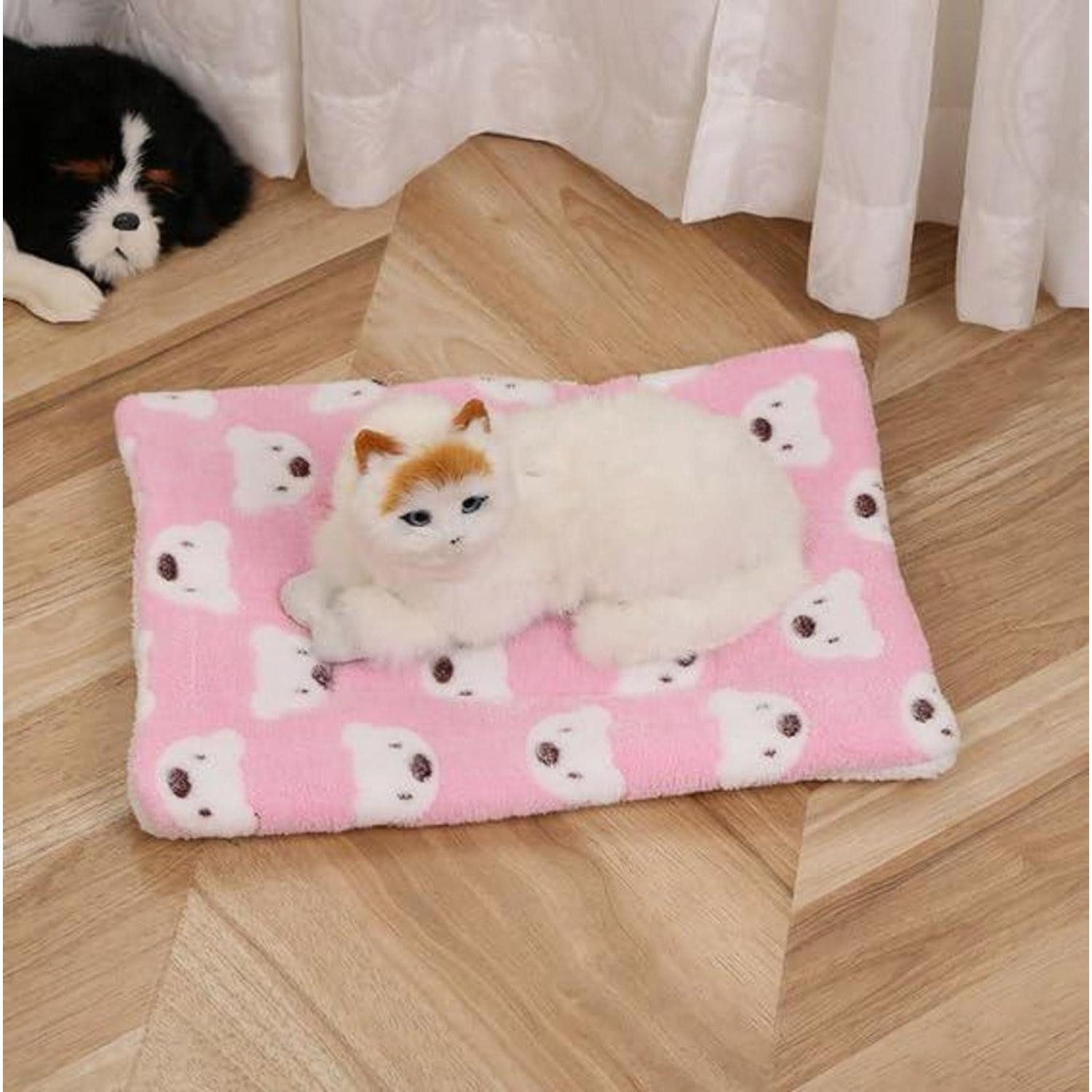 LuxusKollektion Tierdecke Katzendecke 60x80cm rosa